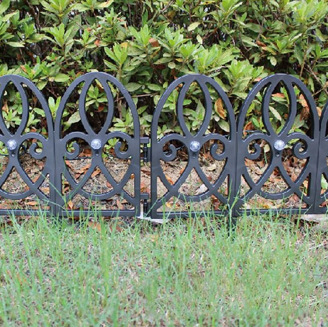 Gardulet decorativ din plastic negru cu 16 becuri solare, 56.5x30cm, 4 bucati set