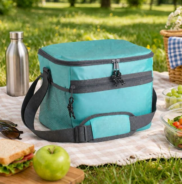 Geanta termica turcoaz 14L, 27x23x23 cm, pentru alimente si bauturi [2]
