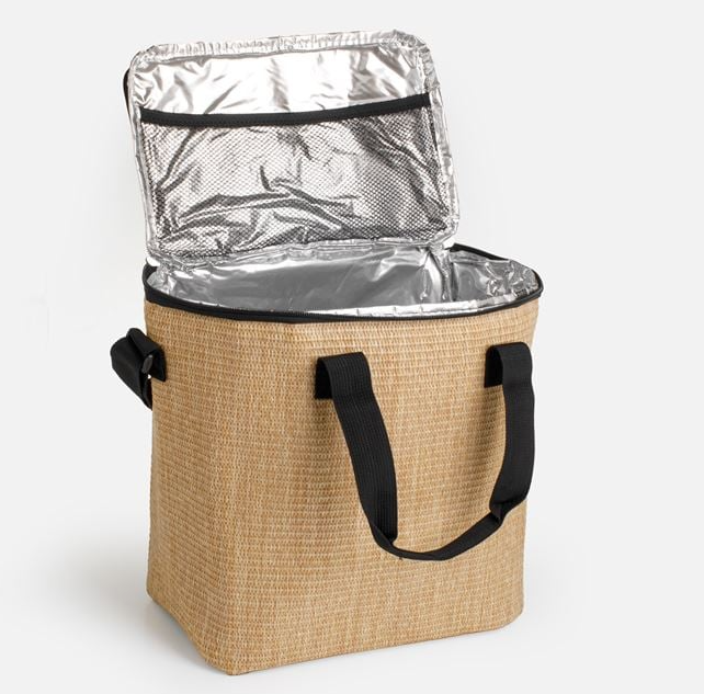 Geanta termoizolanta pentru alimente si bauturi, din paie, 15L, 28x18x30 cm [2]