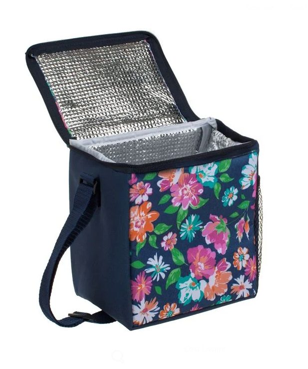 Geanta termoizolanta pentru alimente si bauturi,imprimeu floral,19x15x20cm - 5,5L [2]