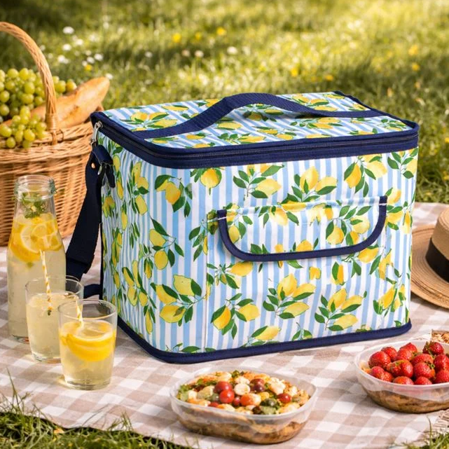 Geanta termoizolanta pentru alimente si bauturi, imprimeu lamai, 14L, 31x21x20 cm [2]