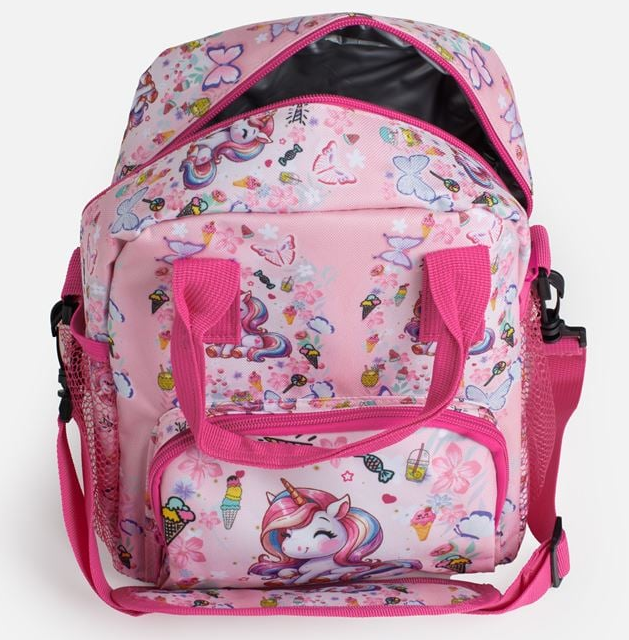 Geanta termoizolanta pentru alimente si bauturi, imprimeu unicorn,21x14x27 cm, 9L [3]