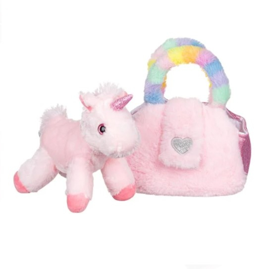 Oem - Gentuta de plus pentru fetite cu unicorn inclus, roz