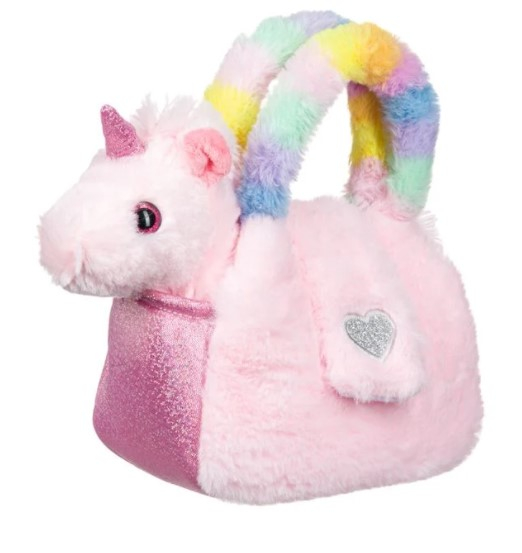 Geantă de plus pentru fetițe cu Unicorn inclus, Roz [2]
