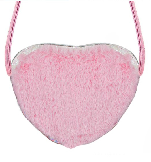 Gențuță plusată pentru fetițe în formă de inimă, Roz [2]