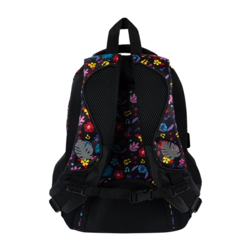 Ghiozdan ergonomic Stitch cu 4 compartimente si fermoar pompon,28x18x40 cm [3]
