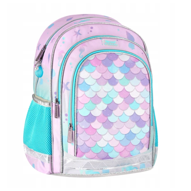 Ghiozdan fete Starpak Mermaid pentru scoala cu 3 compartimente,39.5x29x20 cm