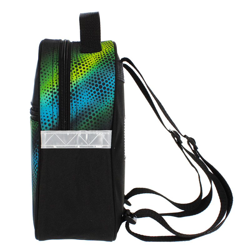 Ghiozdan Fotbal pentru gradinita, 1 compartiment,negru cu verde,20x9x25 cm [2]