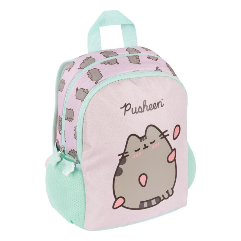 Ghiozdan gradinita Pusheen, 2 compartimente, verde cu roz, 30x23x12 cm [2]