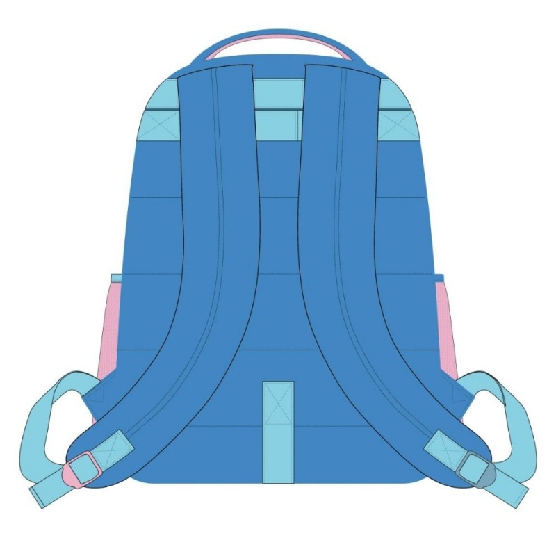 Ghiozdan gradinita Stitch cu 2 compartimente, bleu cu roz, 32x42x15 cm [2]
