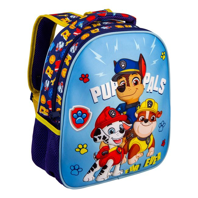 Ghiozdan Paw Patrol 3D pentru gradinita, 1 compartiment, 2 buzunare laterale, albastru,27x10x35 cm [1]