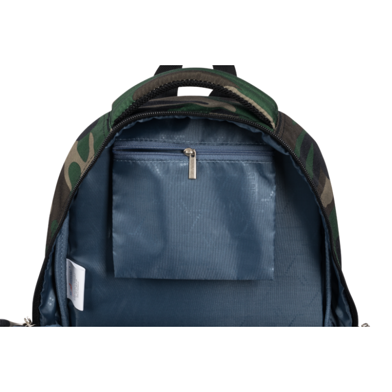 Ghiozdan pentru clasele I-IV cu 3 compartimente, kaki camuflaj,39x25x13 cm [7]