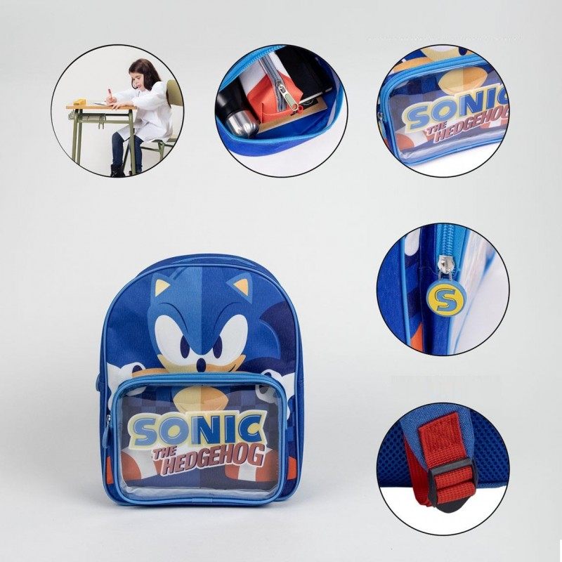 Ghiozdan pentru gradinita Sonic the Hedgehog,1 compartiment, 25x12x30 cm [5]