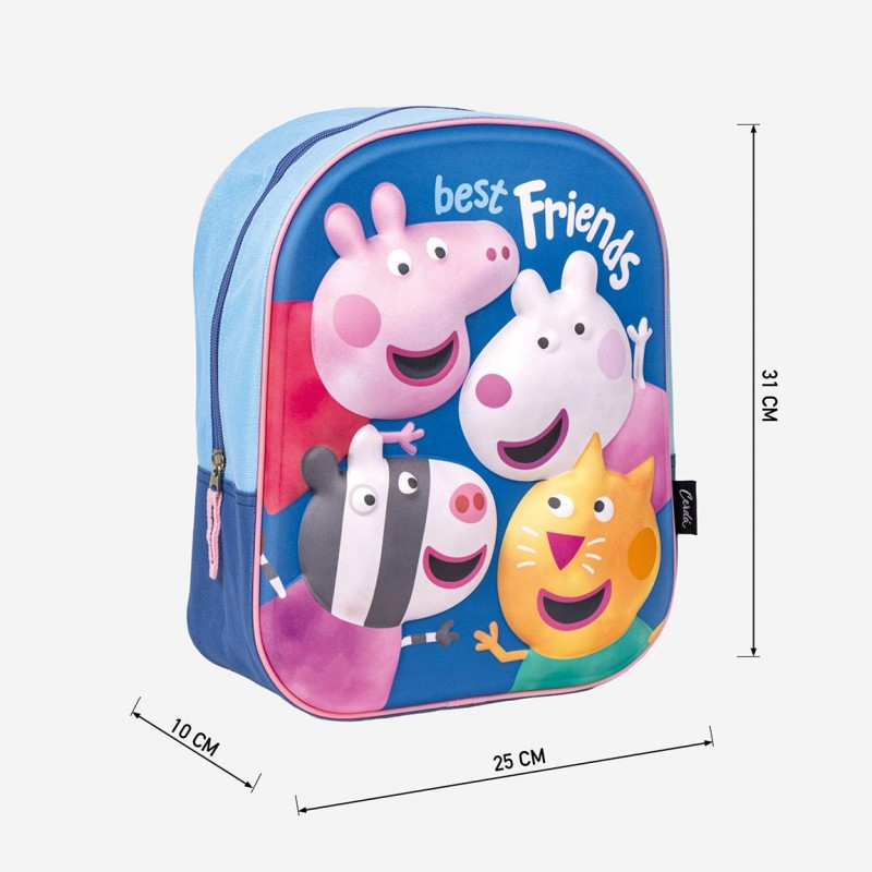 Ghiozdan pentru gradinitaPeppa Pig 3D,1  compartiment,31x25x10cm [3]