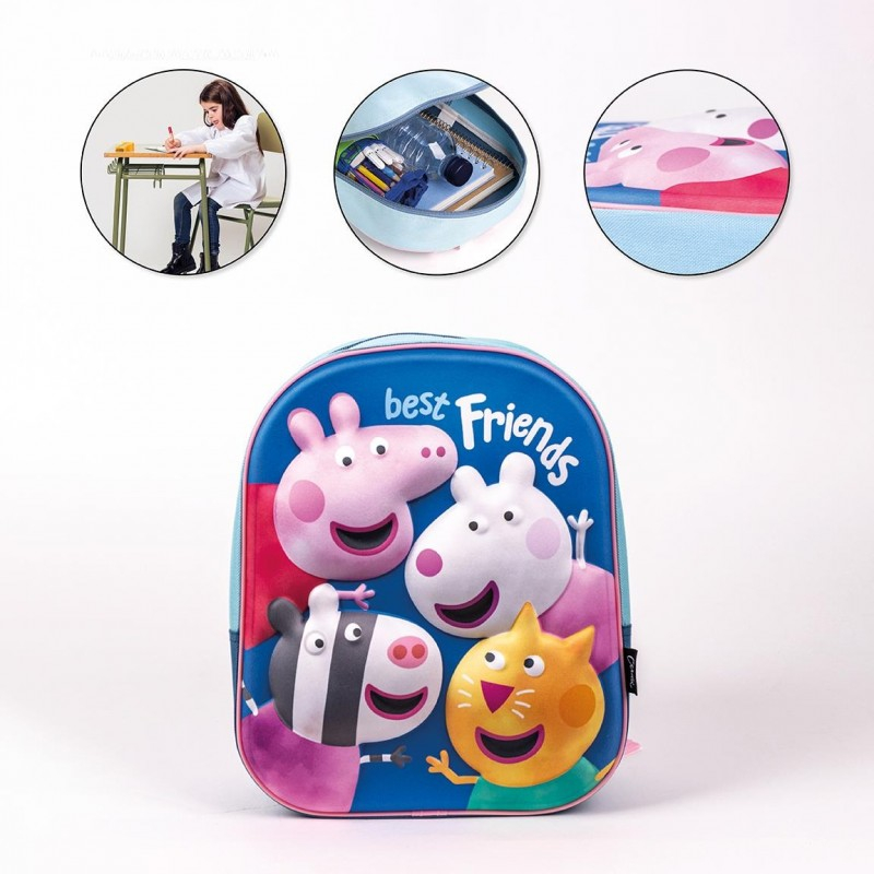 Ghiozdan pentru gradinitaPeppa Pig 3D,1  compartiment,31x25x10cm [4]
