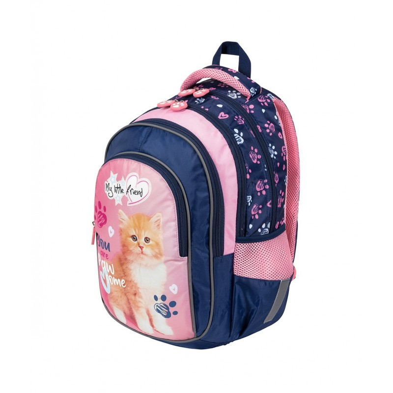 Ghiozdan pentru scoala clasele I-IV,4 compartimente, model piscuta,28x18x40 cm [2]