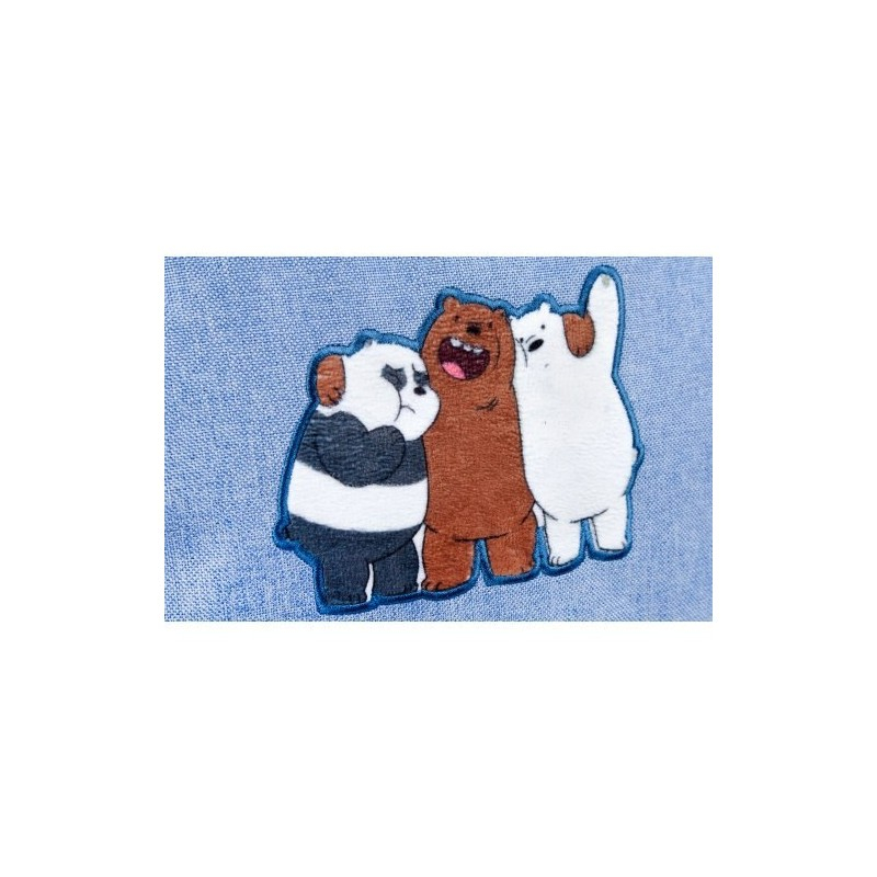 Ghiozdan pentru scoala cu ursi,1 compartiment, albastru, 32x19x43 cm [4]