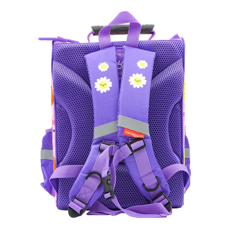 Ghiozdan pentru scoala model Fete zambitoare,rigid,1 compartiment, 28x18x38 cm [2]