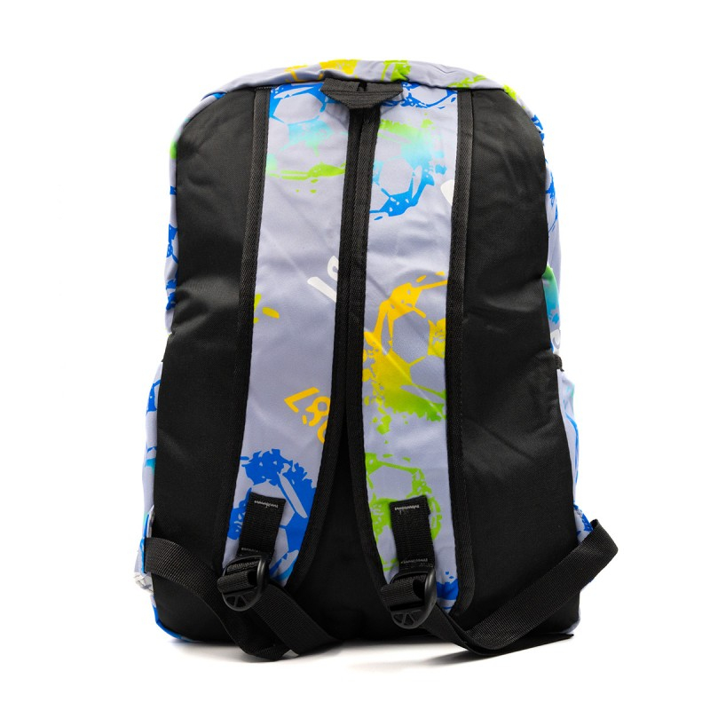 Ghiozdan pentru scoala model Fotbal,1 compartiment,3 buunare,textil,diverse culori,32x14x42 cm [7]