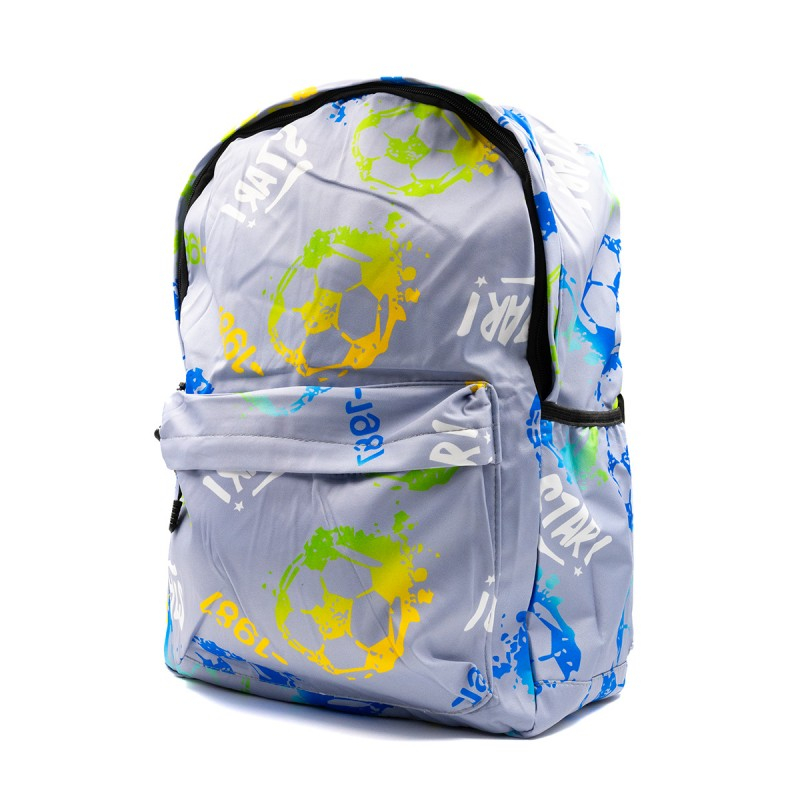 Ghiozdan pentru scoala model Fotbal,1 compartiment,3 buunare,textil,diverse culori,32x14x42 cm [2]