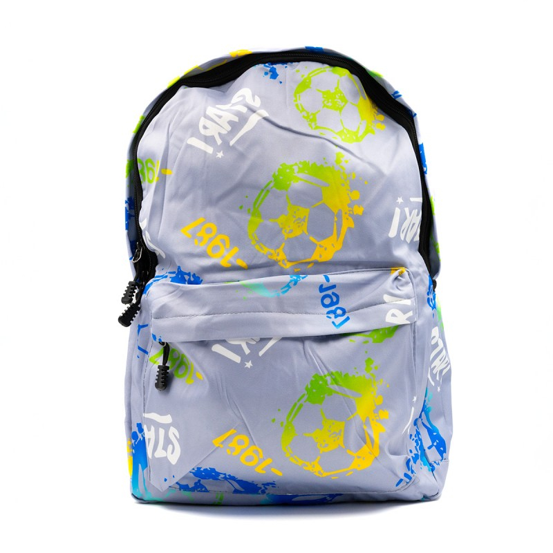 Ghiozdan pentru scoala model Fotbal,1 compartiment,3 buunare,textil,diverse culori,32x14x42 cm [5]