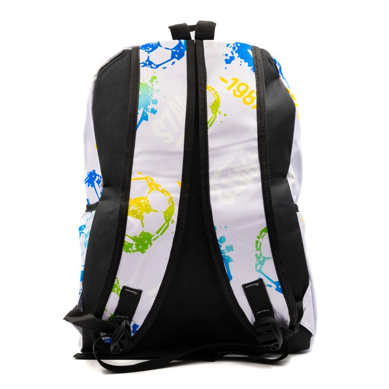 Ghiozdan pentru scoala model Fotbal,1 compartiment,3 buunare,textil,diverse culori,32x14x42 cm [9]