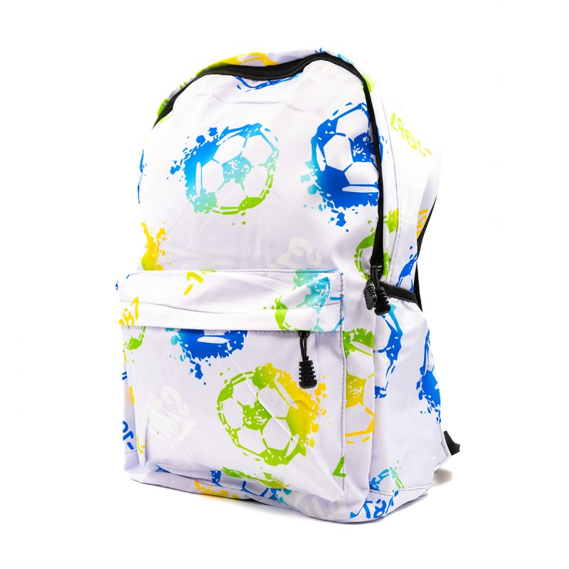 Ghiozdan pentru scoala model Fotbal,1 compartiment,3 buunare,textil,diverse culori,32x14x42 cm [4]