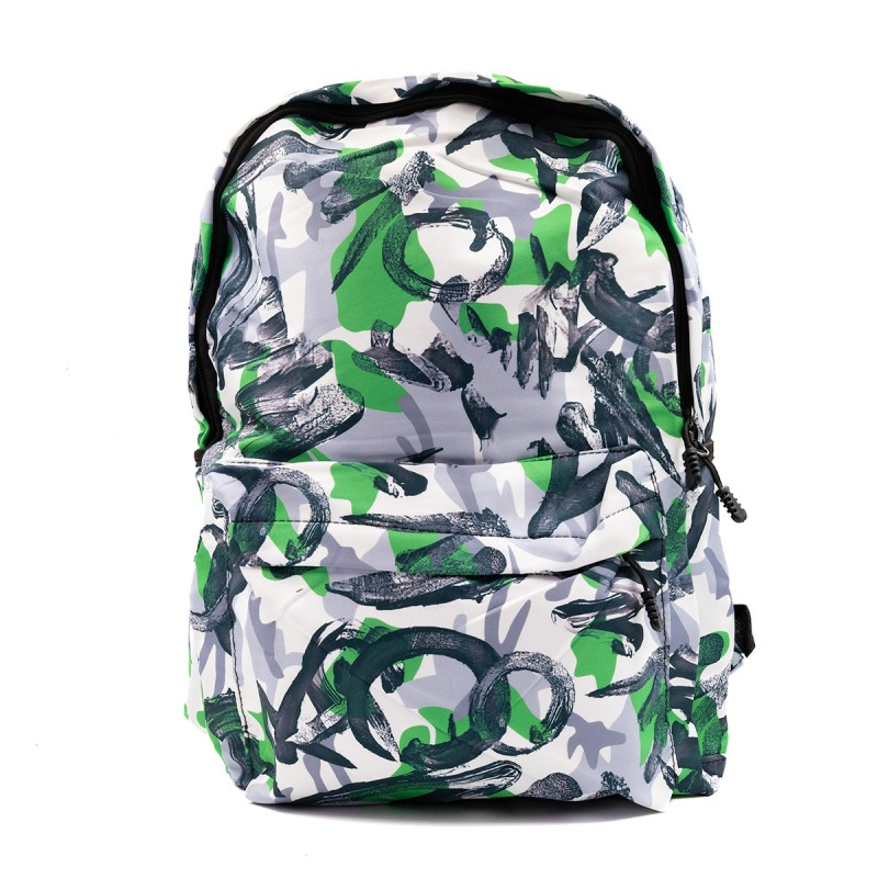 Ghiozdan pentru scoala model Grafitti,1 compartiment,3 buunare,textil,diverse culori,32x14x42 cm [2]