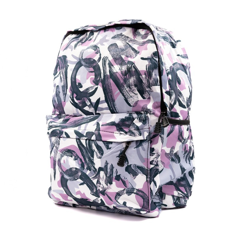 Ghiozdan pentru scoala model Grafitti,1 compartiment,3 buunare,textil,diverse culori,32x14x42 cm [8]