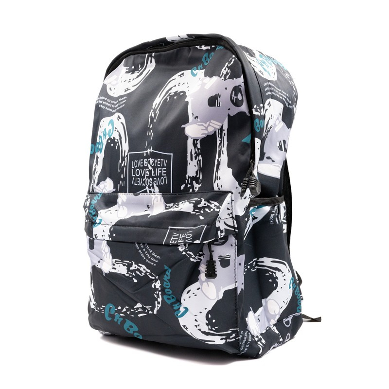 Ghiozdan pentru scoala model Ursulet,1 compartiment,3 buunare,textil,diverse culori,32x14x42 cm [5]