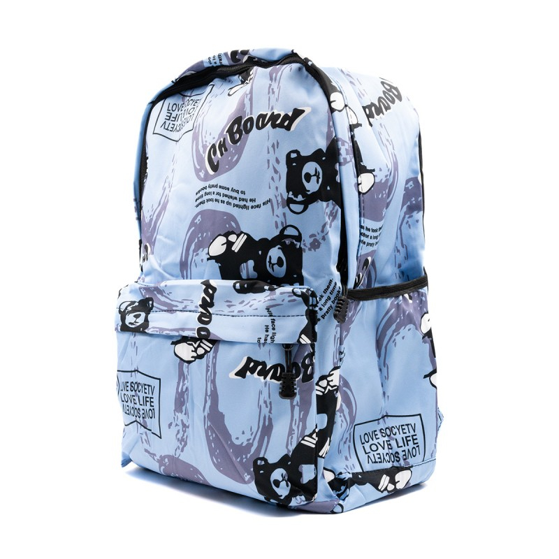Ghiozdan pentru scoala model Ursulet,1 compartiment,3 buunare,textil,diverse culori,32x14x42 cm [7]