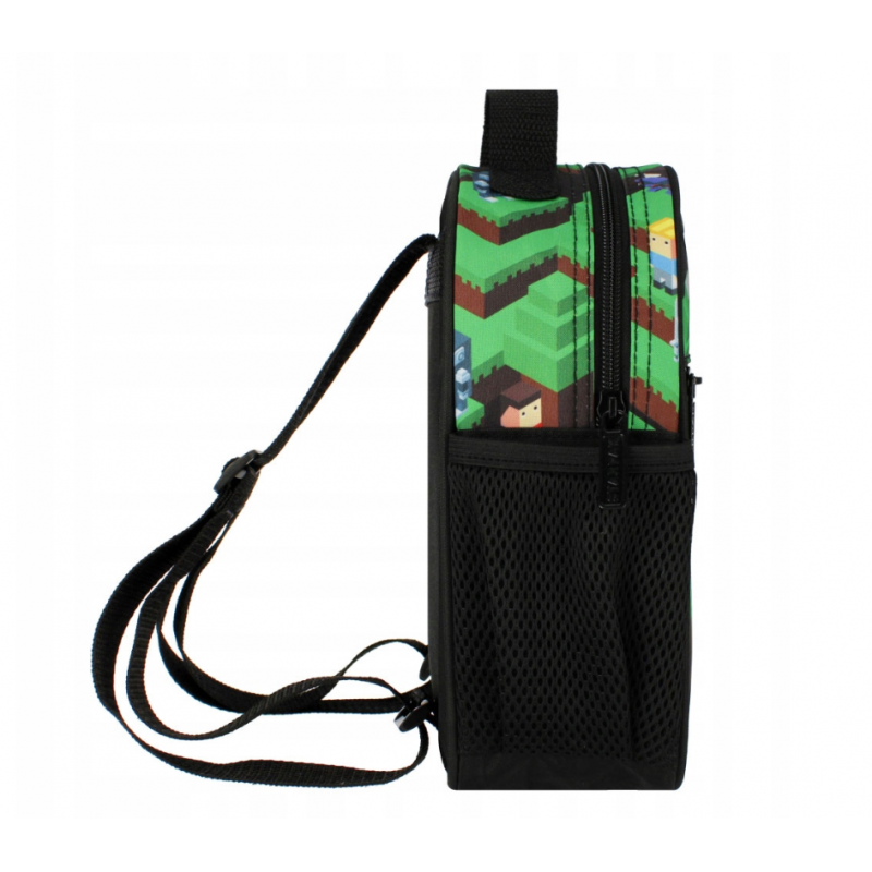Ghiozdan Pixel Game, gradinita, 1 compartiment, negru cu verde,20x9x25 cm [4]