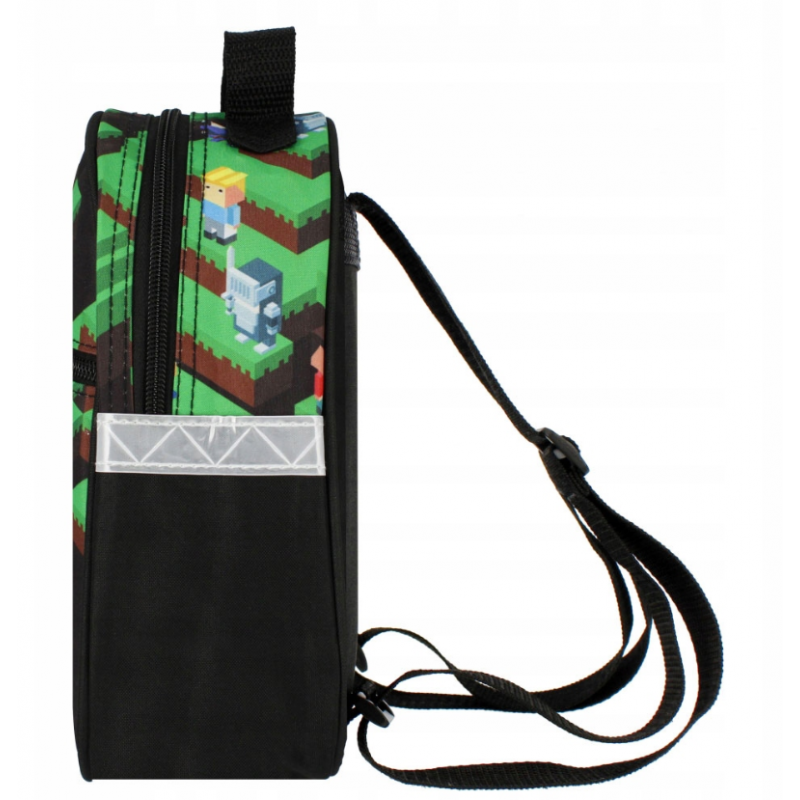 Ghiozdan Pixel Game, gradinita, 1 compartiment, negru cu verde,20x9x25 cm [5]