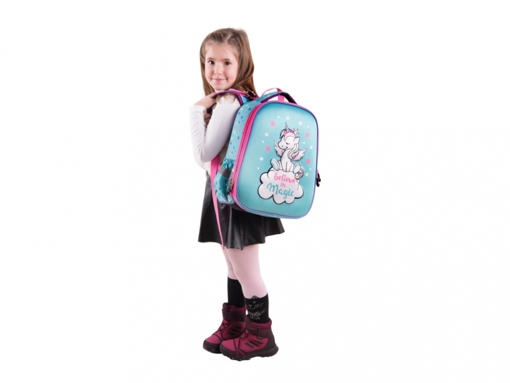 Ghiozdan Pulse Anatomic Cube Believe in Magic pentru clasele I-IV, 28x18x38 cm [5]