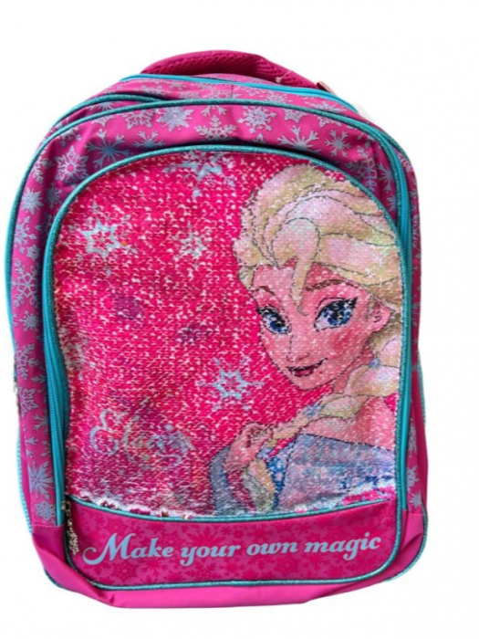 Ghiozdan scoala Frozen cu paiete duble [3]