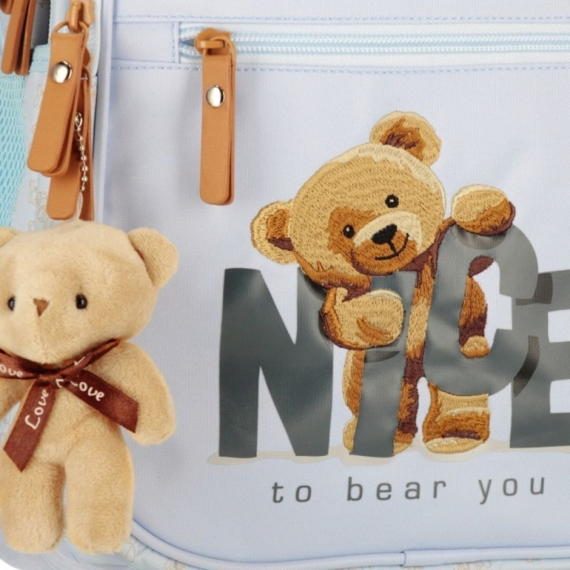 Ghiozdan scoala pentru copii Starpak Bear, 3 compartimente, albastru, 40x29x20 cm [5]