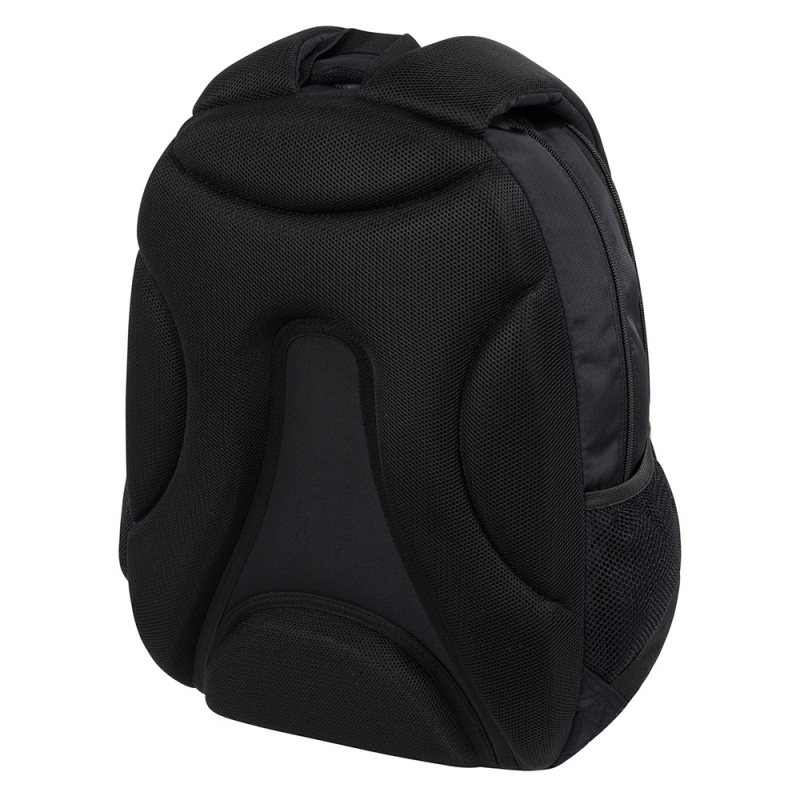 Ghiozdan St.Right Black pentru scoala, 4 compartimente, 2 buzunare, negru, 30x19x42 cm [5]