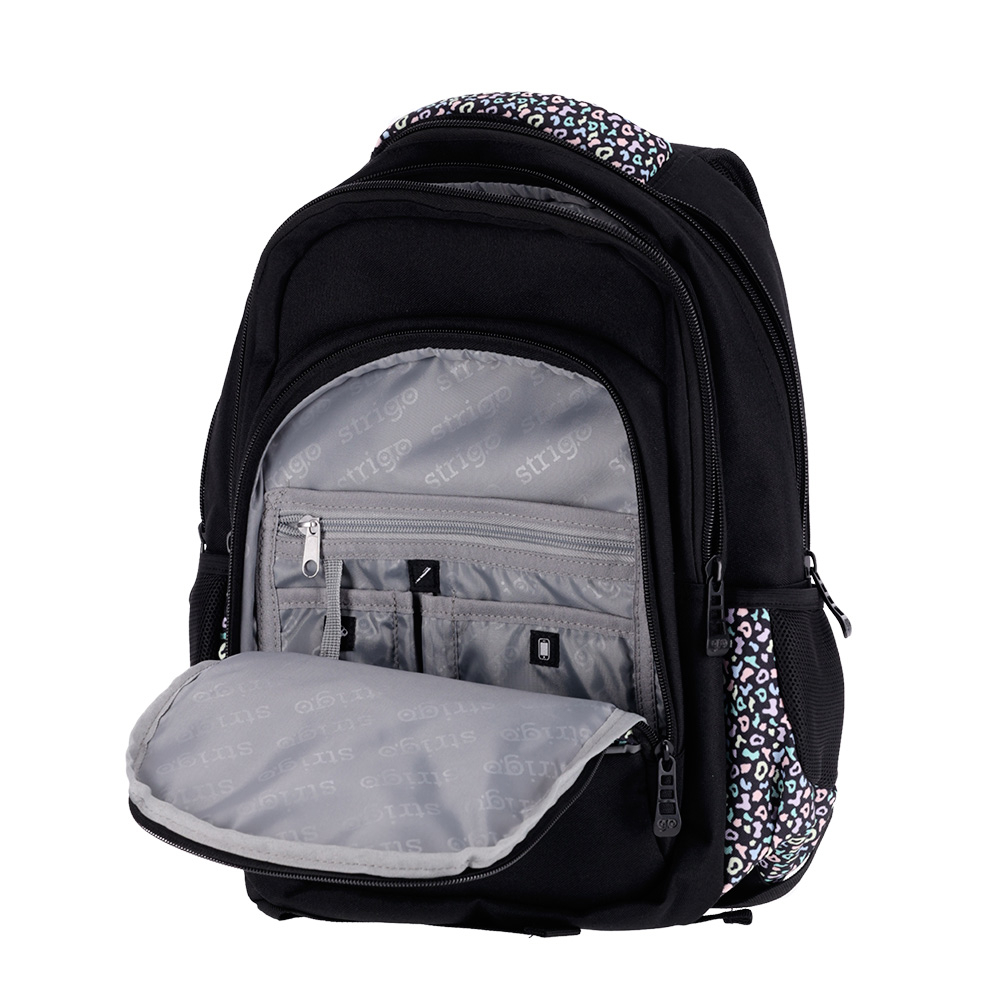 Ghiozdan Strigo Misty+ Black Pastel, 24L, 39×27×18 cm [2]