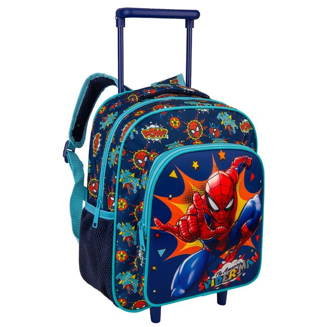 Ghiozdan tip troller pentru gradinita,model Spiderman 3D,27x13x31 cm [2]
