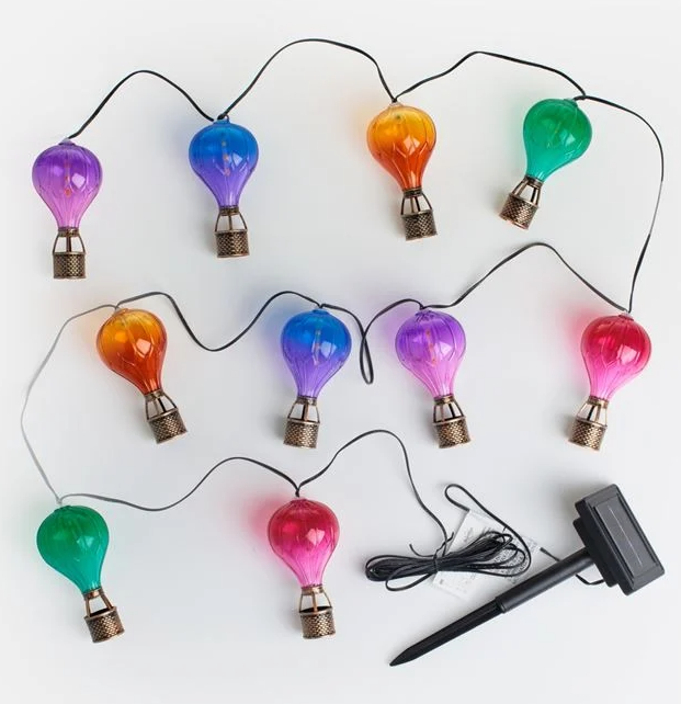 Ghirlanda solara cu lumini balon cu aer cald, 3.8 m, 10 buc/set, lumina alb cald [4]