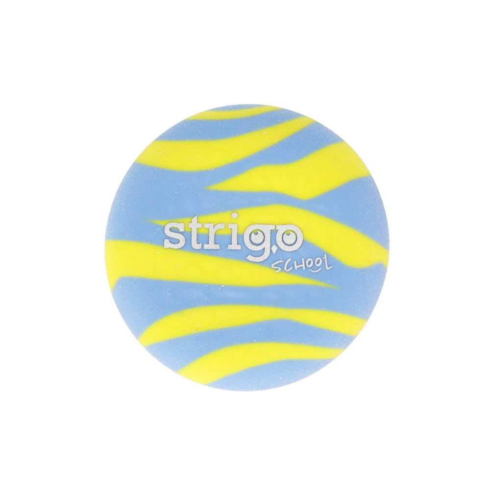 Guma de sters Strigo bicolora, rotunda, culori diverse