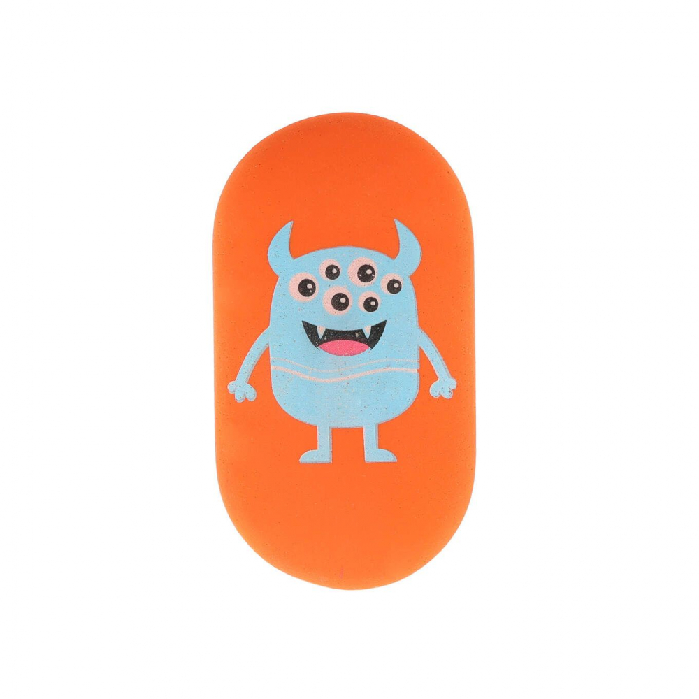 Guma de sters Strigo Ovala cu print Monster,4 culori [1]