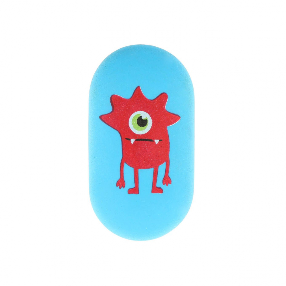 Guma de sters Strigo Ovala cu print Monster,4 culori [3]