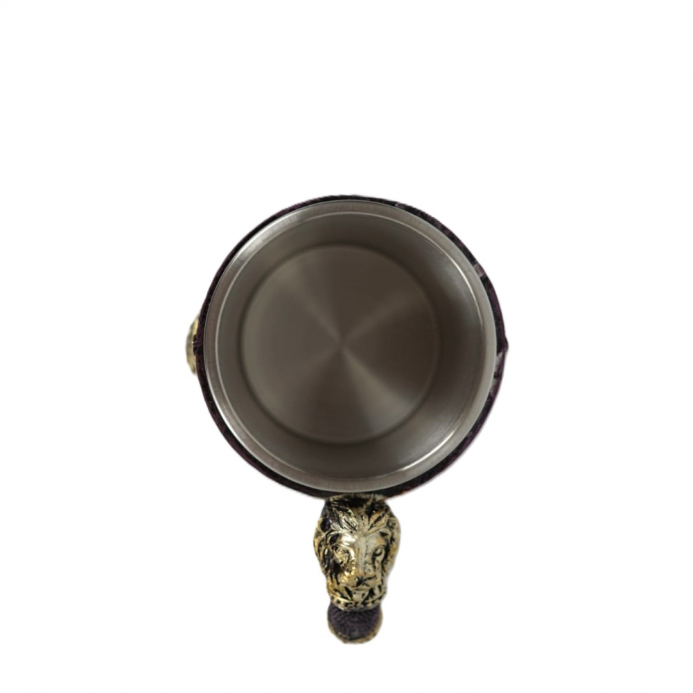 Halba de bere model medieval scut si leu, inox si rasina ,400 ml [4]