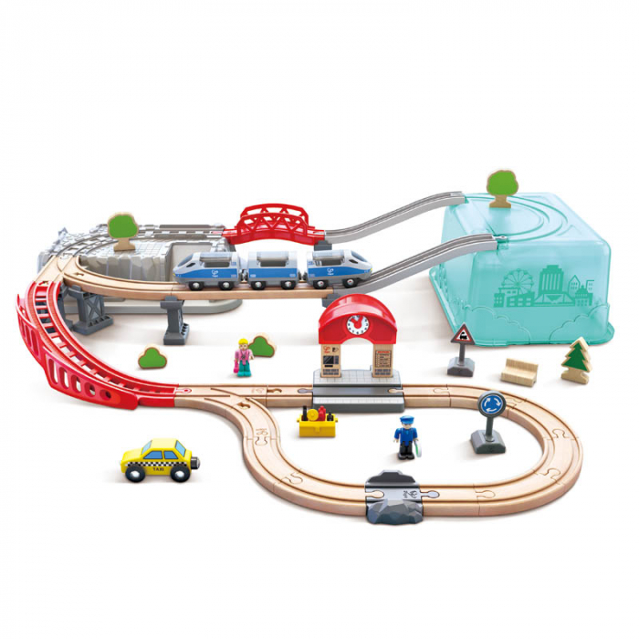 Hape Set Trenuleț cu Cutie de Depozitare  [2]