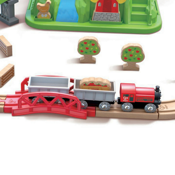 Hape Set Trenuleț Rustic cu Cutie de Depozitare  [4]