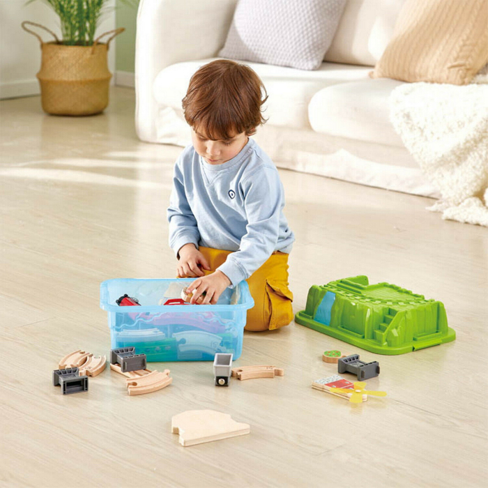 Hape Set Trenuleț Rustic cu Cutie de Depozitare  [3]