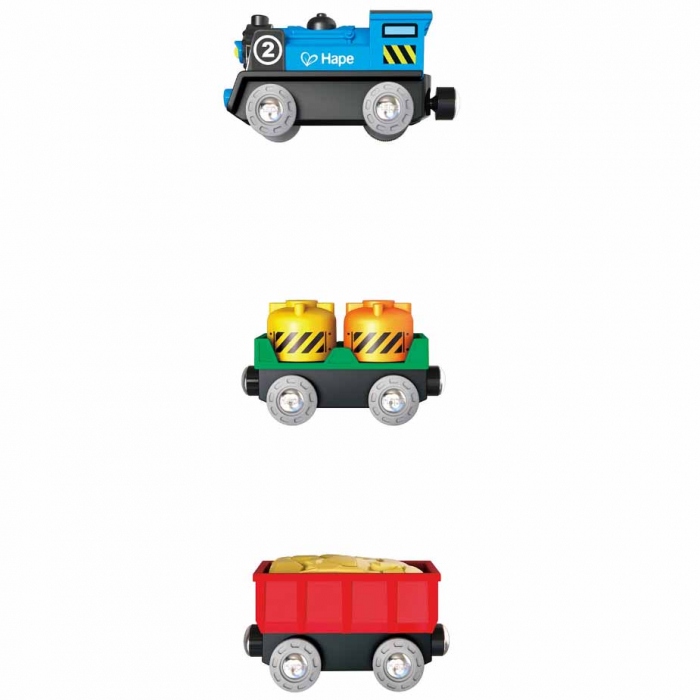 Hape Tren Marfar cu Două Vagoane  [4]