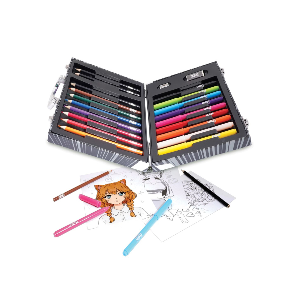HAPPI HOBBI ART CASE SET DE DESEN DELUXE CU 50 DE ACCESORII MANGA [2]