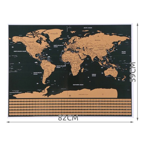 Harta lumii razuibila tip poster, 82x59 cm [3]